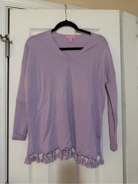 Lilly Pulitzer Lilac Knit Top with Pink Label